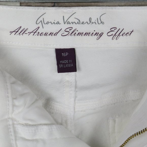 Gloria Vanderbilt* Women's Soft Touch Classic Rise Vintage White Capri Size~ 16P - Picture 5 of 16